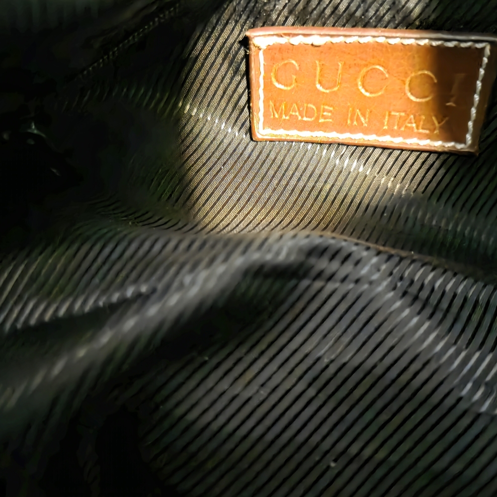 Gucci Brown Two-Tone Leather Hobo with Silver Eyelet Trim - Picture 9 of 9